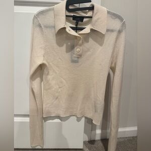 rag & bone Ivory Cashmere Polo